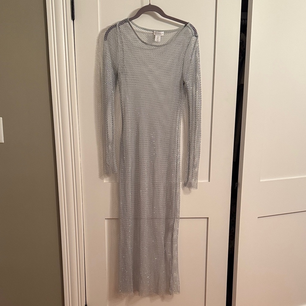 House of Harlow 1960 Silver Long Sleeve Dress